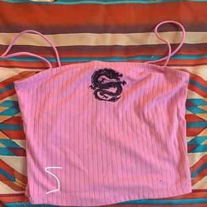 Pink crop tank
